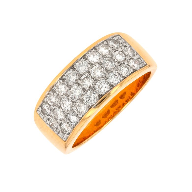Bague diamants 1.50 carat or jaune 16.98g Comme neuf -  reconditionné disponible sur Gemme Les Bijoux